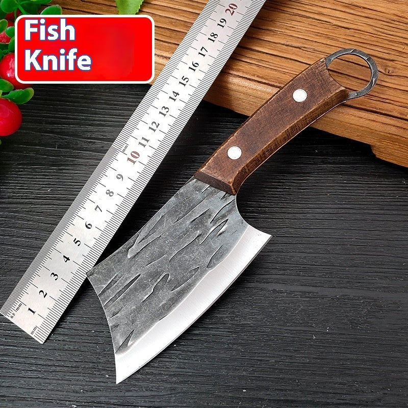 Stainless Steel Mini Wooden Handle Small Kitchen Knife Open Fish Cut Meat